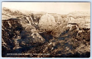 1908 RPPC ESCENA DEL CAÑÓN cerca de ELWOOD NEBRASKA T.A. POSTAL FOTO REAL CARLSON - Imagen 1 de 2