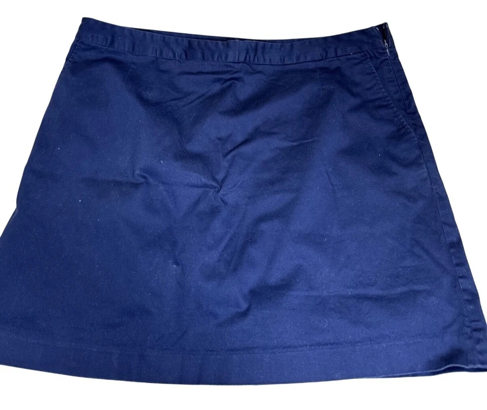 Lizwear Mujer Azul Marino Skort Cremallera Lateral/Bolsillos Talla 16 Algodón/Poliéster Foto 1 de 4
