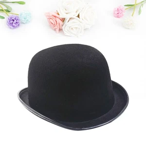 Unisex Structured Wool Fedora Hat for Men and Women (Black) jazz hat - Picture 1 of 11
