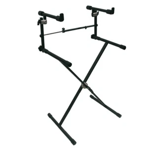 SUPPORTO TASTIERA DOPPIO RIPIANO GAMBA SINGOLA - Foto 1 di 1