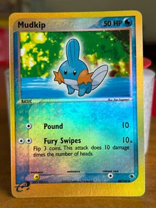 Mudkip 60/109 Reverse Holo Pokemon EX Rubin und Saphir MP Englisch Karte - Bild 1 von 14