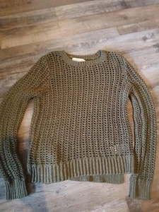 michael kors Sheer Green Mesh Sweater Sz S - Picture 1 of 6