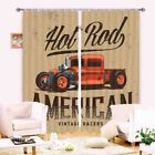 Wonderful Red Hot Jalopy 3D Blockout Photo Print Curtain Fabric Curtains Window