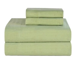 Celeste Home Ultra Soft Flannel Sheet Set with Pillowcase, Twin XL, Sage - Picture 1 of 1