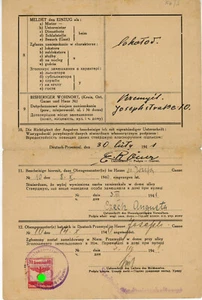 Germany Nazi era document local revenue Deutsch-Przemysl 1941 Poland fiscal - Picture 1 of 2