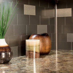 Aspect Peel and Stick Backsplash 3inx6in Metal Tile (15 sq ft Kit) - Picture 1 of 11