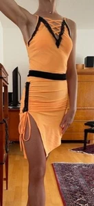 Lateinkleid turnierkleid Safrangelb Gr.34/XS Neu Mit Strumpfhosen - Bild 1 von 12