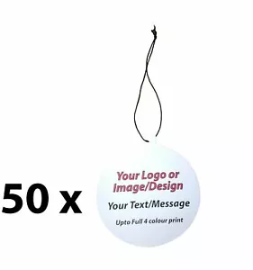 50 x Bauble Custom Hang / Swing / Gift Tags - Picture 1 of 6