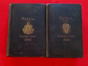 1898 & 1901 MANUAL FOR THE GENERAL COURT / COMMONWEALTH OF MASSACHUSETTS - Picture 1 of 12