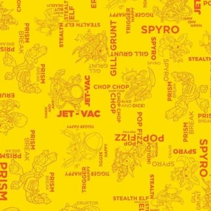Skylanders by Activision-Outlines Sunshine Cotton Fabric Sold BTY - Picture 1 of 1