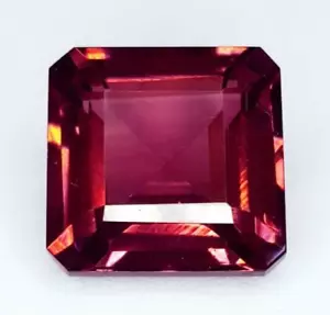 10 Ct Loose Gemstone Natural Padparadscha Sapphire Certified Square Gem G37 - Picture 1 of 13