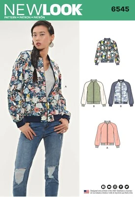 NEW LOOK 6545 MISSES' FLIGHT JACKET Sewing pattern  Sizes 6 - 18 - Image 1 of 4