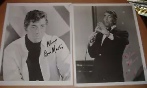 Lotto di 2 foto autografate Dean Martin Rat Pack Matt Helm autografo firmato - Foto 1 di 5
