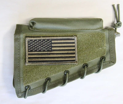 TACTICAL OPERATOR GEARS Green Cheek Rest + PATRIOT FLAG Patch Fits Savage 110 12 11 10 110 17 Marlin 22
