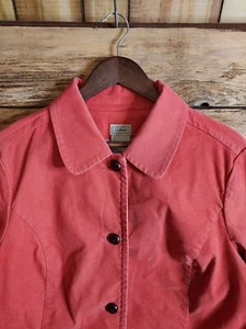 L.L. Bean Chore Coat Womens 20 W Pink Mauve Corduroy Leather Button Duck... - Picture 1 of 14