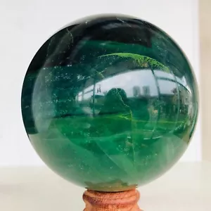 1157g Natural Green Fluorite Quartz Crystal Sphere Mineral specimen Healing A135 - Picture 1 of 19