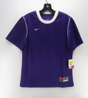 T-shirt femme Nike petit pull violet haut football gymnase course Swoosh Y2K NEUF