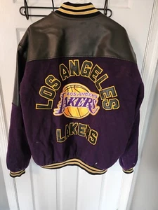 Los Angeles Lakers Wool/leather  Bomber Varsity NBA Jacket Size XL Basketball - Picture 1 of 6