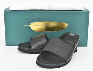 Neu im Karton Buscemi Italien Slide schwarzes Leder griffigste Sandalen 3 36 - Bild 1 von 6
