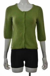 Cárdigan informal para mujer Ann Taylor, talla S, verde liso, manga 3/4, nailon - Imagen 1 de 5