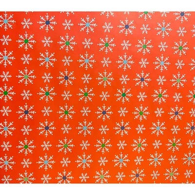 Hallmark Wrapping Paper Christmas Snowflakes Colorful Dot 40 sq ft Roll Holiday - Image 1 of 2