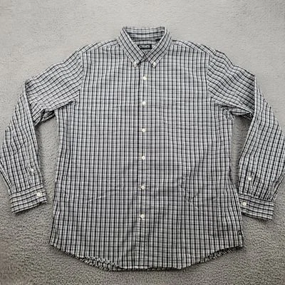 Chaps Shirt Mens XL Black White Plaid Button Down Stretch Easy Care Classiccore - Image 1 of 4