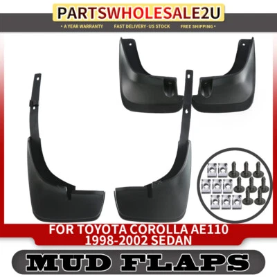 Protectores contra salpicaduras guardabarros diestro y derecho 4 piezas para Toyota Corolla E110 1998-2002 sedán Foto 1 de 4