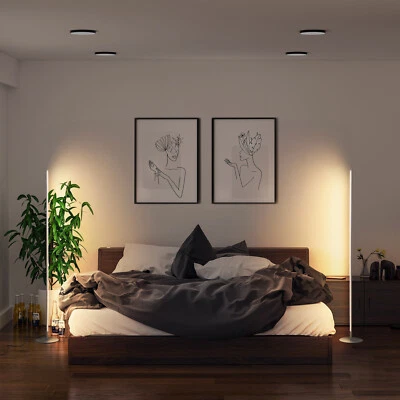 DEWENWILS 2 Pack Modern LED Floor Lamp 57.5" Minimalist Dimmable Corner Lighting - Image 1 of 4