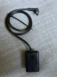 2.1mm to NP-FW50 Dummy Battery Power Cable for Sony A7 A7R II A6300 A6500 no tie - Picture 1 of 1