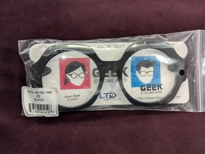 Geek Eyewear Retro Fab 53 Black Glasses Clear Lens - Image 1 of 4