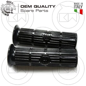 COPPIA 2 MANOPOLE NERE ORIGINALE PIAGGIO VESPA 50 SPECIAL 1° SERIE - Foto 1 di 3