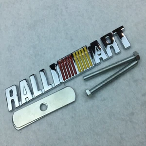  Ralliart Grille Emblem Premium 3D Rally Racing Sport Turbo Grill Badge (chrome) - Picture 1 of 3