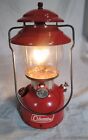 WORKING COLEMAN 200A GAS RED LANTERN 1-66 JANUARY 1966 PYREX GLOBE WORKS NICE