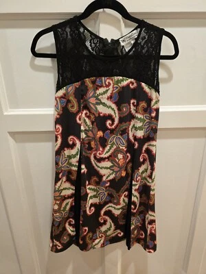 Vestido Vintage Papillon Sin Mangas con Estampado Colorido Talla M Foto 1 de 4