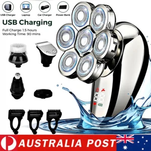 Electric Shaver 7 Head 7D Razor Bald Beard Hair Skull Trimmer Beard Remover Men - Picture 1 of 12