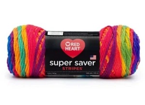 Red Heart Super Saver Yarn-Favorite Stripe - Picture 1 of 1