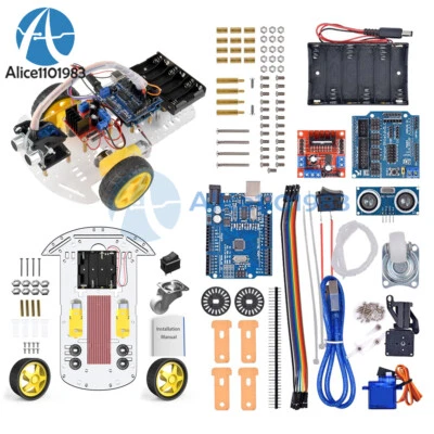 Vermeidung Tracking Smart Roboter Auto Chassis Kit Ultraschallmodul für Arduino Zum Selbermachen - Bild 1 von 4