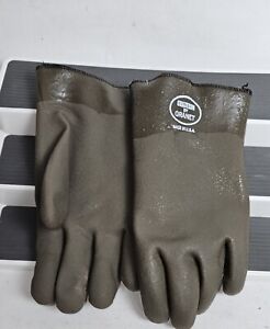 Vintage Made in USA Granecon By Granet Heavy Rubber Felt Lined Thermal Gloves