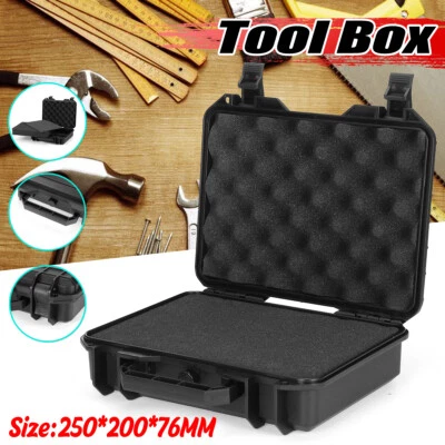 Waterproof Hard Plastic Carry Case Tool Storage Box Camera Organizer w/ Sponge - Image 1 of 4