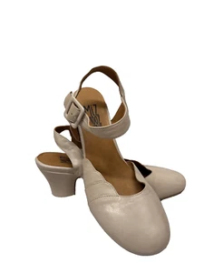 MIZ MOOZ WOMEN'S FAREN HEEL ANKLE BUCKLE SHOES CREAM 37EU / 7US # B14 - Picture 1 of 3