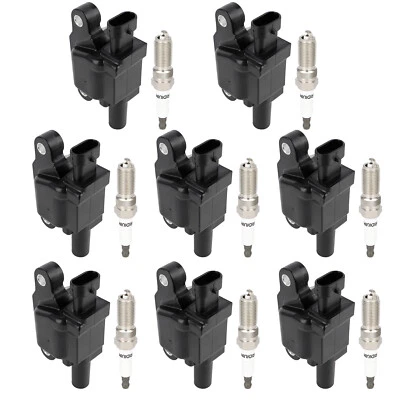 UF743 8x Ignition Coils and 8 Spark Plugs For GMC Yukon XL 2015-2018 5.3L 6.2L - Image 1 of 4