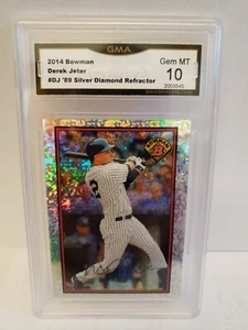 🤩HOF🤩DEREK JETER🤩2014 💥BOWMAN💥'89💥SILVER💥 REFRACTOR🌟GEM MINT 10🌟🤑🤑🤑 - Picture 1 of 6