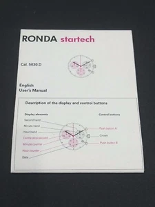 Ronda startech manuale cartaceo domestico (Cal. 5030.D) - Foto 1 di 4
