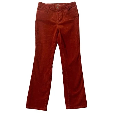 Pantalones St John's Bay para mujer 6P *28x27 rojo borgoña pana pierna recta vacaciones Foto 1 de 4