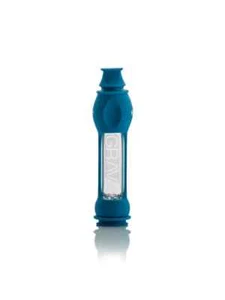 GRAV Glass Octo-Taster Chillum Hand Pipe With Silicone Skin, Blue - Picture 1 of 1
