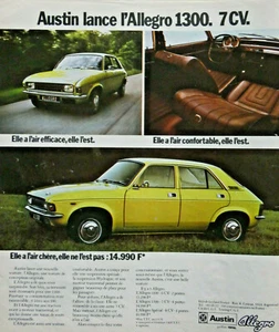 PUBLICITÉ DE PRESSE 1974 AUSTIN LANCE L'ALLEGRO 1300 7 CV - Imagen 1 de 1
