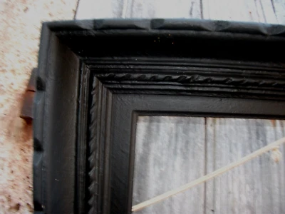 cadre XIXème en bois massif noir 55 X 41 cm Feuillure 41,5 X 27,5 ou 46 X 32 cm - Photo 1/4