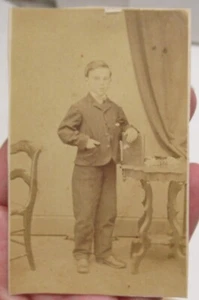 BOY - standing - CDV - PHOTOGRAPH - listing #1406 - Picture 1 of 9