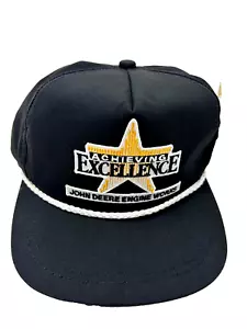 John Deere Engine Works Vintage K Products Hat Cap Snapback Black B45 C - Picture 1 of 12
