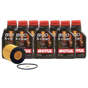 7L Motul 8100 X-CLEAN 5W40 Wix Filter Motor Oil Change Kit API SN - Picture 1 of 1